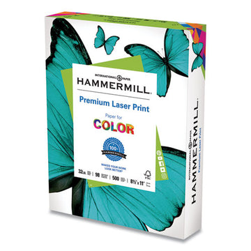 Hammermill® Premium Laser Print Paper, 98 Bright, 32lb, 8.5 X 11, White, 500-ream freeshipping - TVN Wholesale